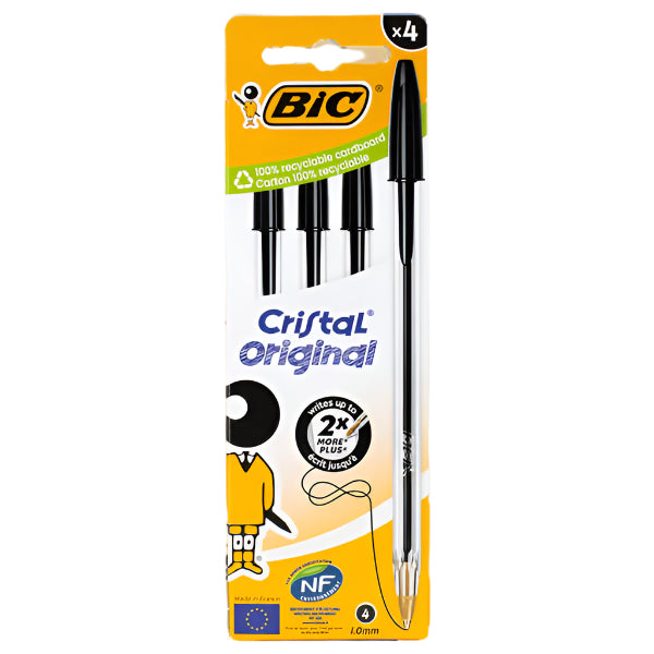 Bic Cristal Ball Pens Black 4’s